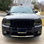 2005-2007 Jeep Grand Cherokee Factory Style Headlights (Chrome Housing/Smoked Lens)