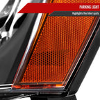 2005-2007 Jeep Grand Cherokee Factory Style Headlights (Matte Black Housing/Clear Lens)