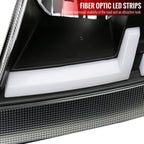 1999-2004 Jeep Grand Cherokee Factory Style Dual LED Bar Headlights (Matte Black Housing/Clear Lens)