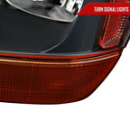 1999-2004 Jeep Grand Cherokee Factory Style Crystal Headlights (Matte Black Housing/Clear Lens)