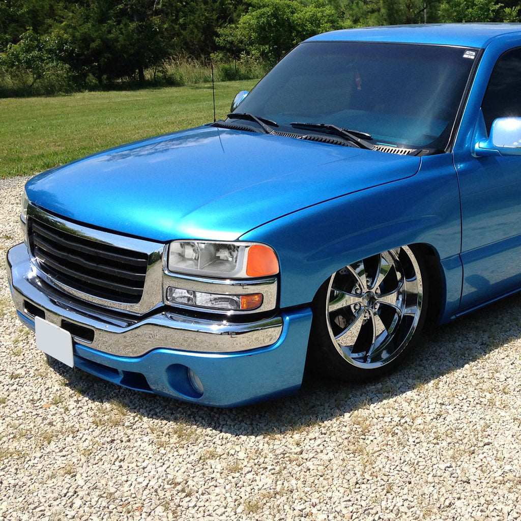 1999-2006 GMC Sierra/ 2000-2006 Yukon/Yukon XL LED Tube Factory Style Headlights (Chrome Housing/Clear Lens)