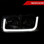 1999-2006 GMC Sierra/ 2000-2006 Yukon/Yukon XL LED Tube Factory Style Headlights (Chrome Housing/Smoked Lens)