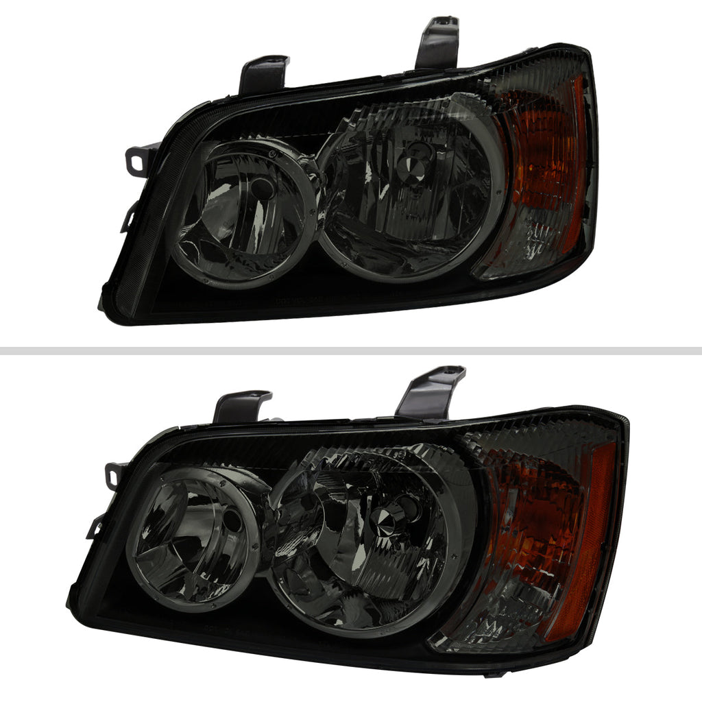 2001-2003 Toyota Highlander Factory Style Headlights (Chrome Housing/Smoked Lens)