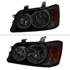 2001-2003 Toyota Highlander Factory Style Headlights (Chrome Housing/Smoked Lens)