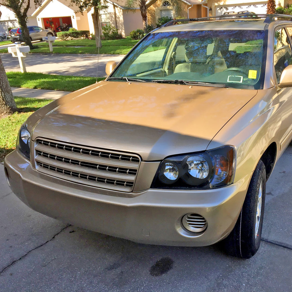 2001-2003 Toyota Highlander Factory Style Headlights (Matte Black Housing/Clear Lens)