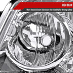 2004-2007 Toyota Highlander Factory Style Headlights (Chrome Housing/Clear Lens)