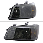 2004-2007 Toyota Highlander Factory Style Headlights (Chrome Housing/Smoked Lens)