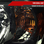 2004-2007 Toyota Highlander Factory Style Headlights (Chrome Housing/Smoked Lens)