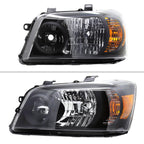 2004-2007 Toyota Highlander Factory Style Headlights (Matte Black Housing/Clear Lens)