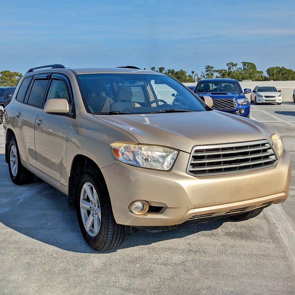2008-2010 Toyota Highlander Factory Halogen Replacement Headlights (Chrome Housing/Clear Lens)