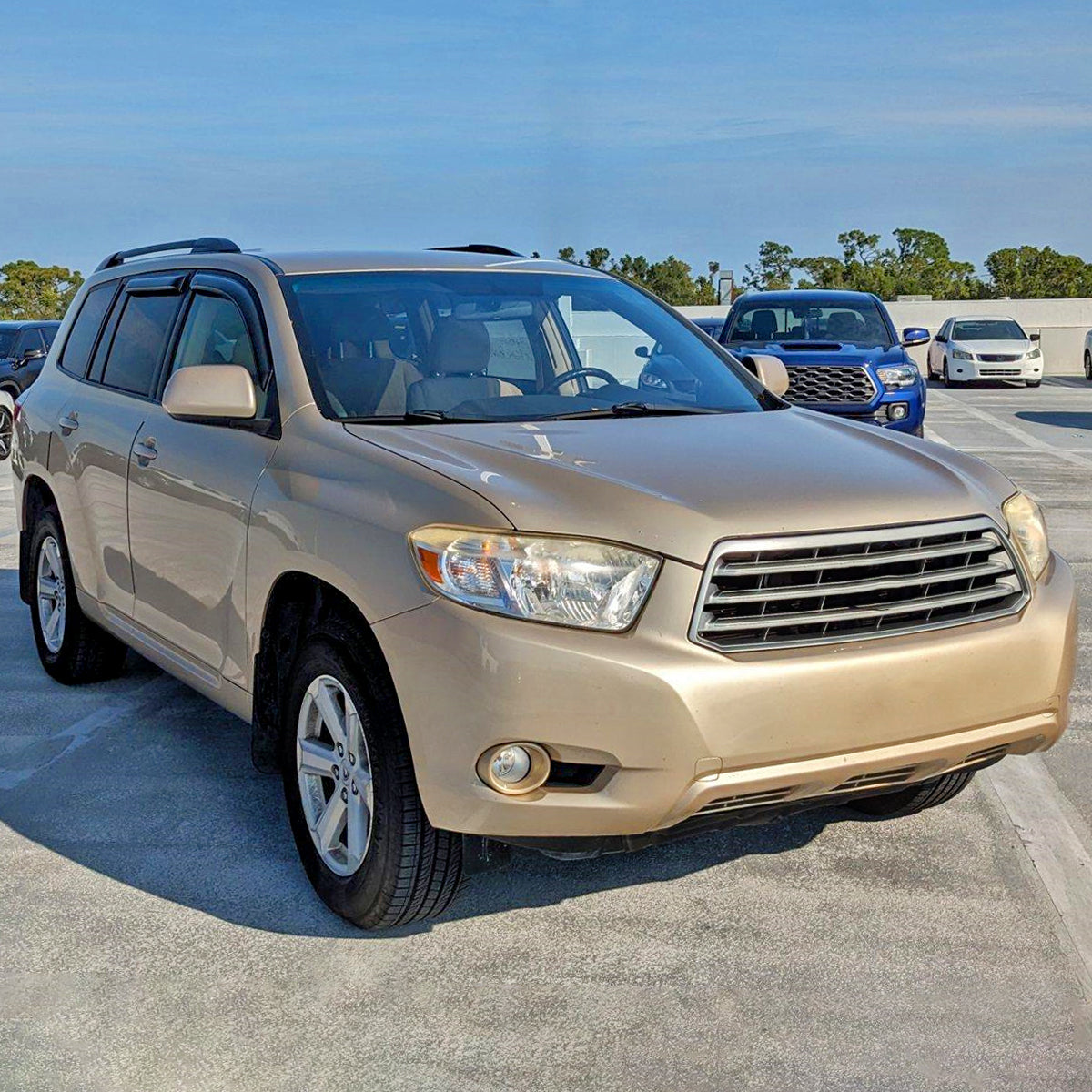 2008-2010 Toyota Highlander Factory Halogen Replacement Headlights (Chrome Housing/Clear Lens)