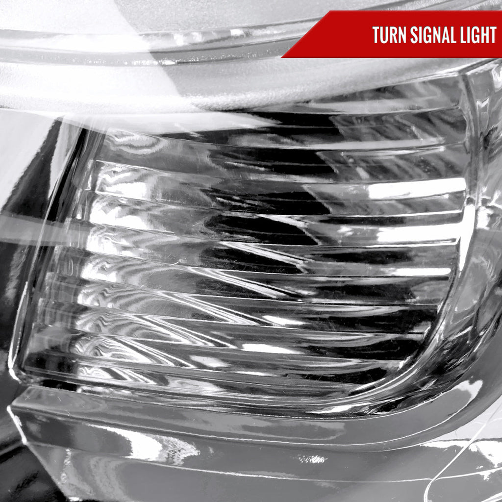 2008-2010 Toyota Highlander Factory Halogen Replacement Headlights (Chrome Housing/Clear Lens)