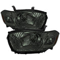 2008-2010 Toyota Highlander Factory Halogen Replacement Headlights (Chrome Housing/Smoked Lens)