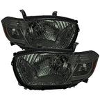 2008-2010 Toyota Highlander Factory Halogen Replacement Headlights (Chrome Housing/Smoked Lens)