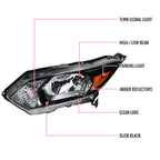 2016-2018 Honda HR-V Clear Lens Crystal Headlight w/ Amber Reflector - Driver Side Only