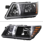 2009-2020 Dodge Journey Factory Style Headlights (Matte Black Housing/Clear Lens)
