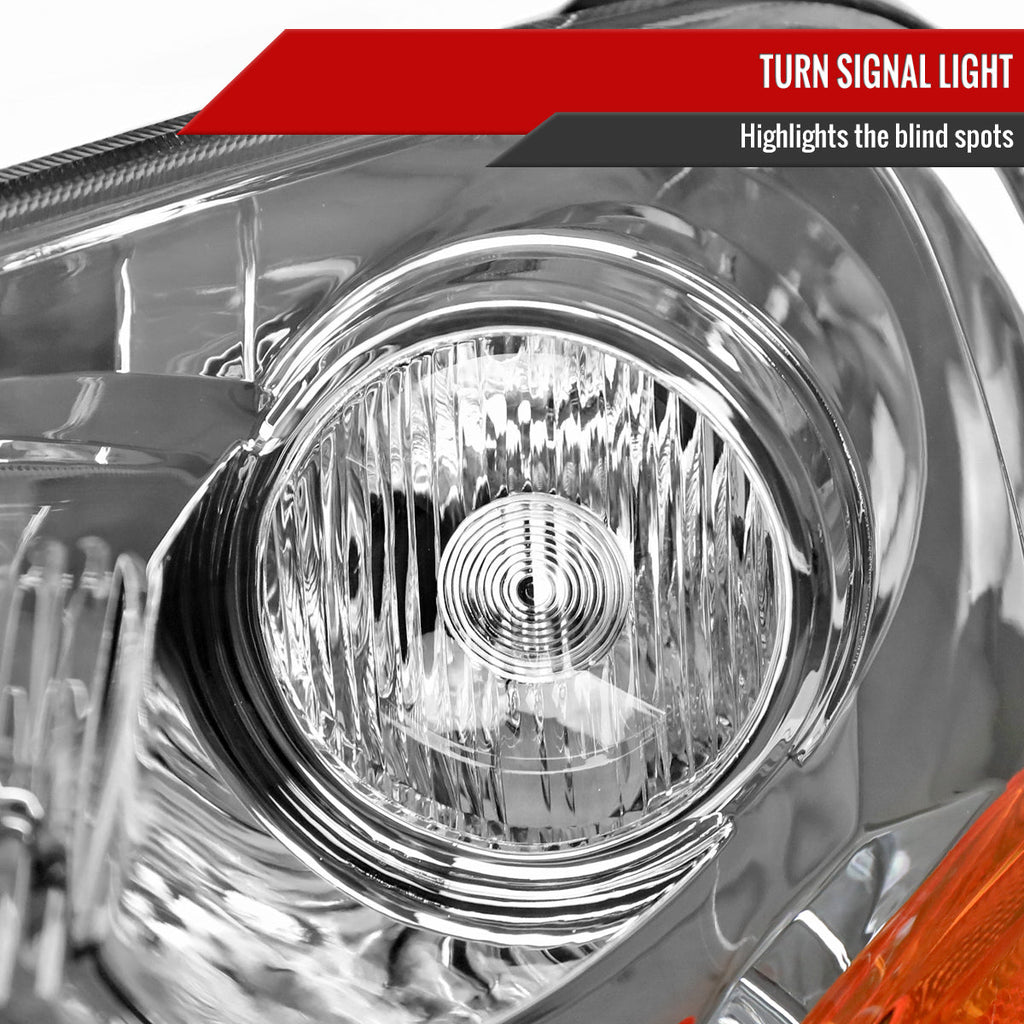 2003-2005 Honda Pilot Factory Style Headlight (Chrome Housing/Clear Lens)
