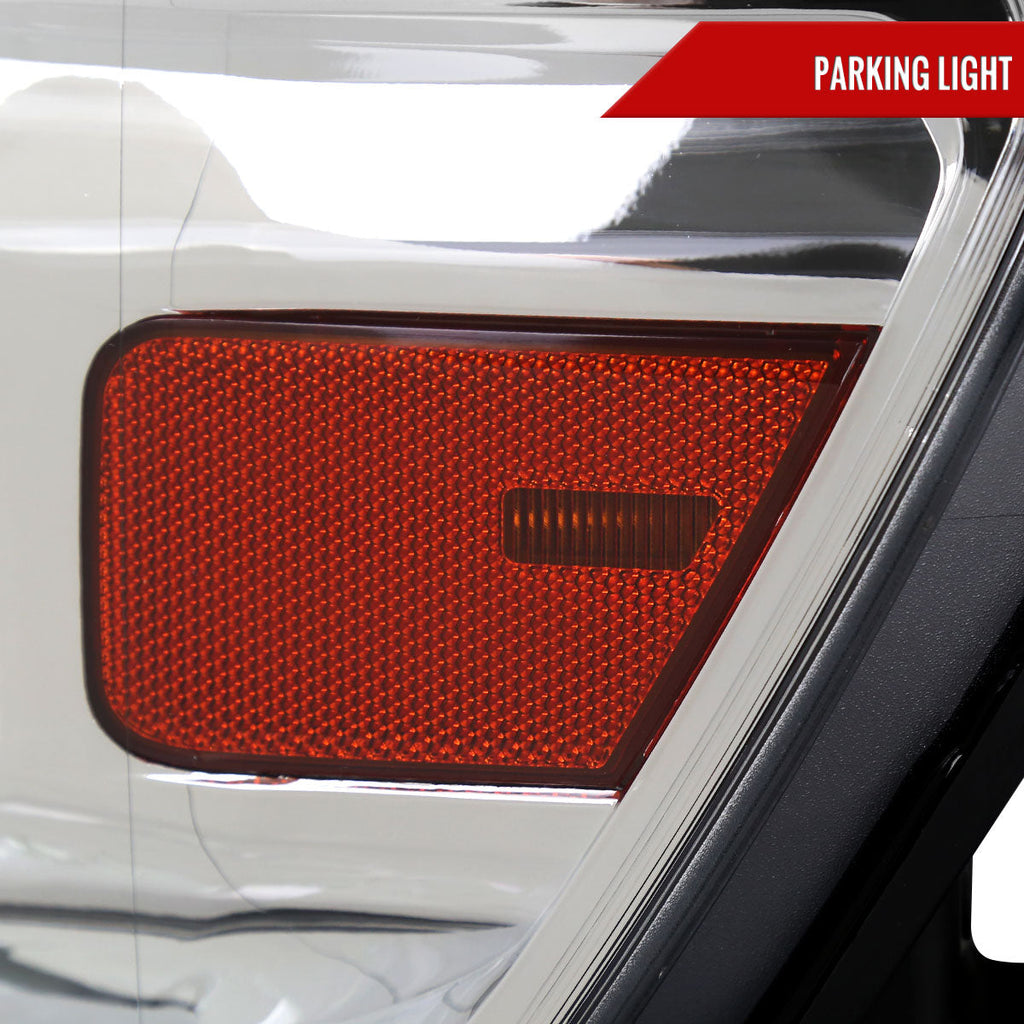 2019-2024 Dodge Ram 1500 Factory Style Crystal Headlight - Driver Side Only (Chrome Housing / Clear Lens)