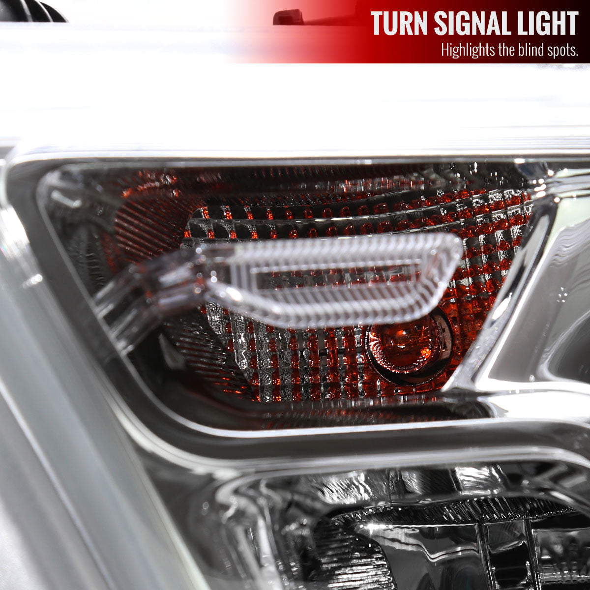 2019-2024 Dodge RAM 1500 Factory Style Headlights with Amber Reflectors (Chrome Housing/Clear Lens)