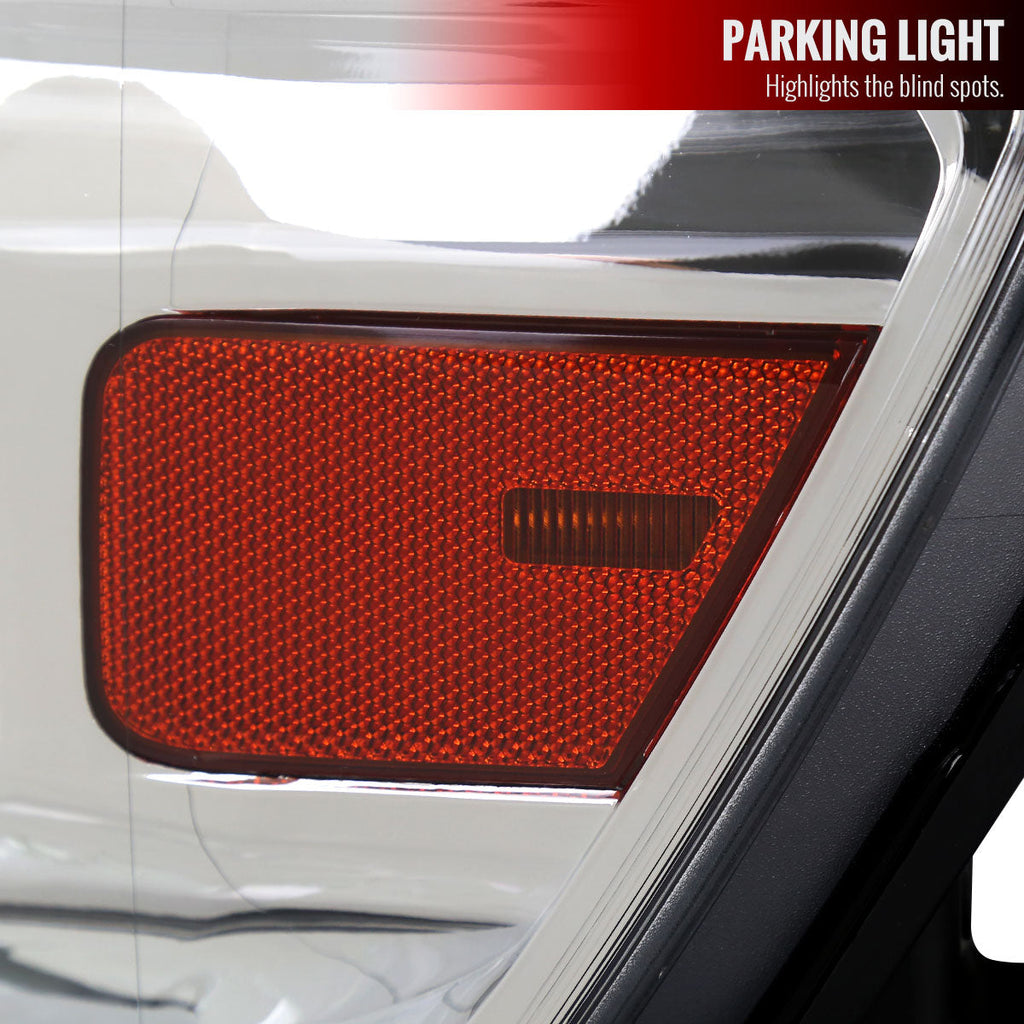 2019-2024 Dodge RAM 1500 Factory Style Headlights with Amber Reflectors (Chrome Housing/Clear Lens)