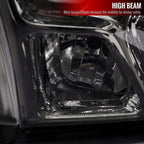 2019-2024 Dodge RAM 1500 Factory Style Headlights with Amber Reflectors (Chrome Housing/Smoked Lens)