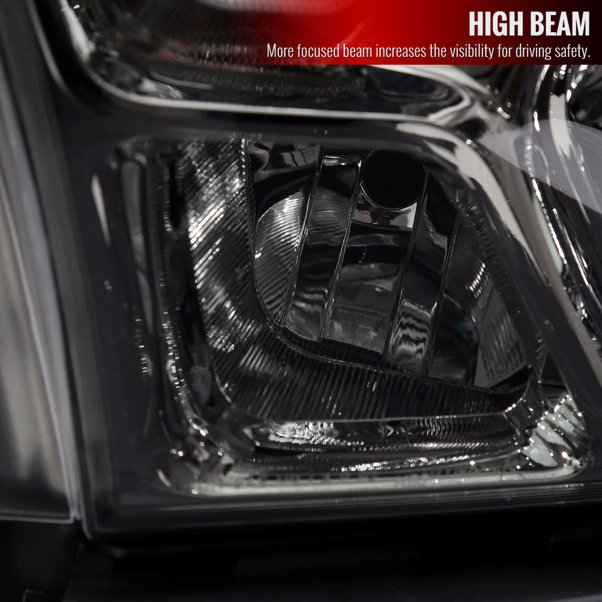2019-2024 Dodge RAM 1500 Factory Style Headlights with Amber Reflectors (Chrome Housing/Smoked Lens)