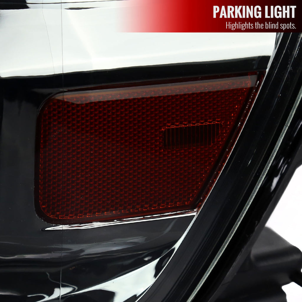 2019-2024 Dodge RAM 1500 Factory Style Headlights with Amber Reflectors (Chrome Housing/Smoked Lens)