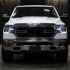2019-2024 Dodge RAM 1500 Animated LED Bar Factory Style Headlights (Matte Black Housing/Clear Lens)