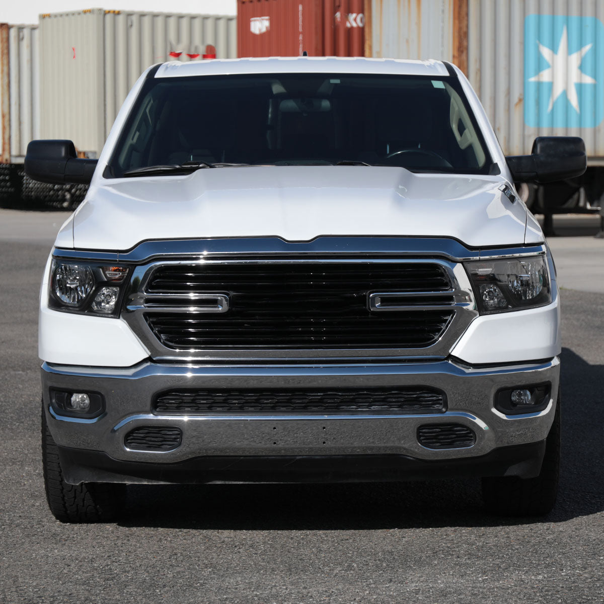 2019-2024 Dodge RAM 1500 Factory Style Headlights with Amber Reflectors (Matte Black Housing/Clear Lens)