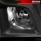 2019-2024 Dodge RAM 1500 Factory Style Headlights with Amber Reflectors (Matte Black Housing/Clear Lens)