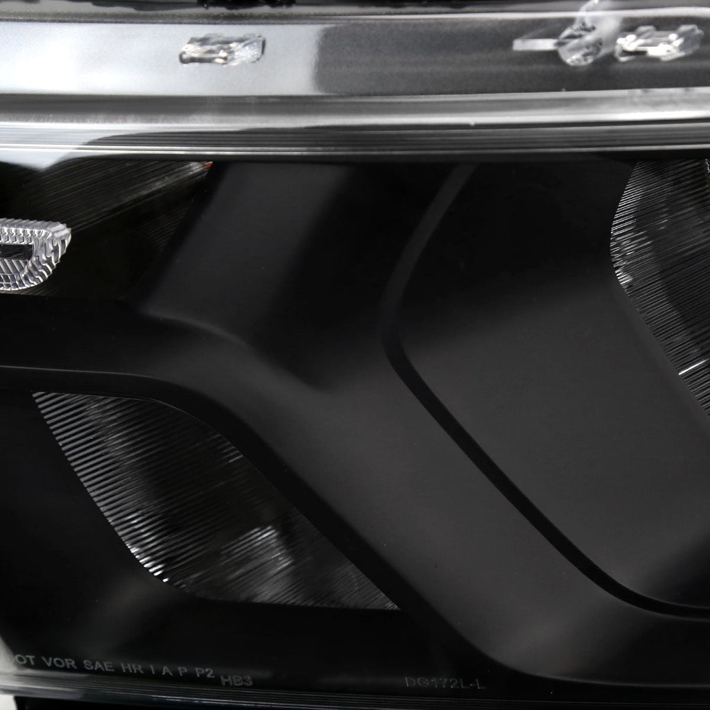 2019-2024 Dodge RAM 1500 Factory Style Headlights with Amber Reflectors (Matte Black Housing/Clear Lens)