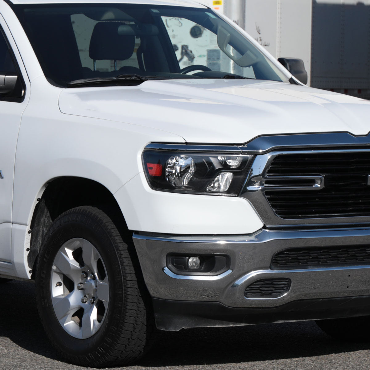 2019-2024 Dodge RAM 1500 Factory Style Headlights with Amber Reflectors (Matte Black Housing/Clear Lens)