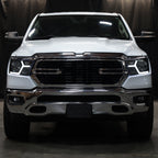 2019-2024 Dodge RAM 1500 Animated LED Bar Factory Style Headlights (Matte Black Housing/Smoked Lens)