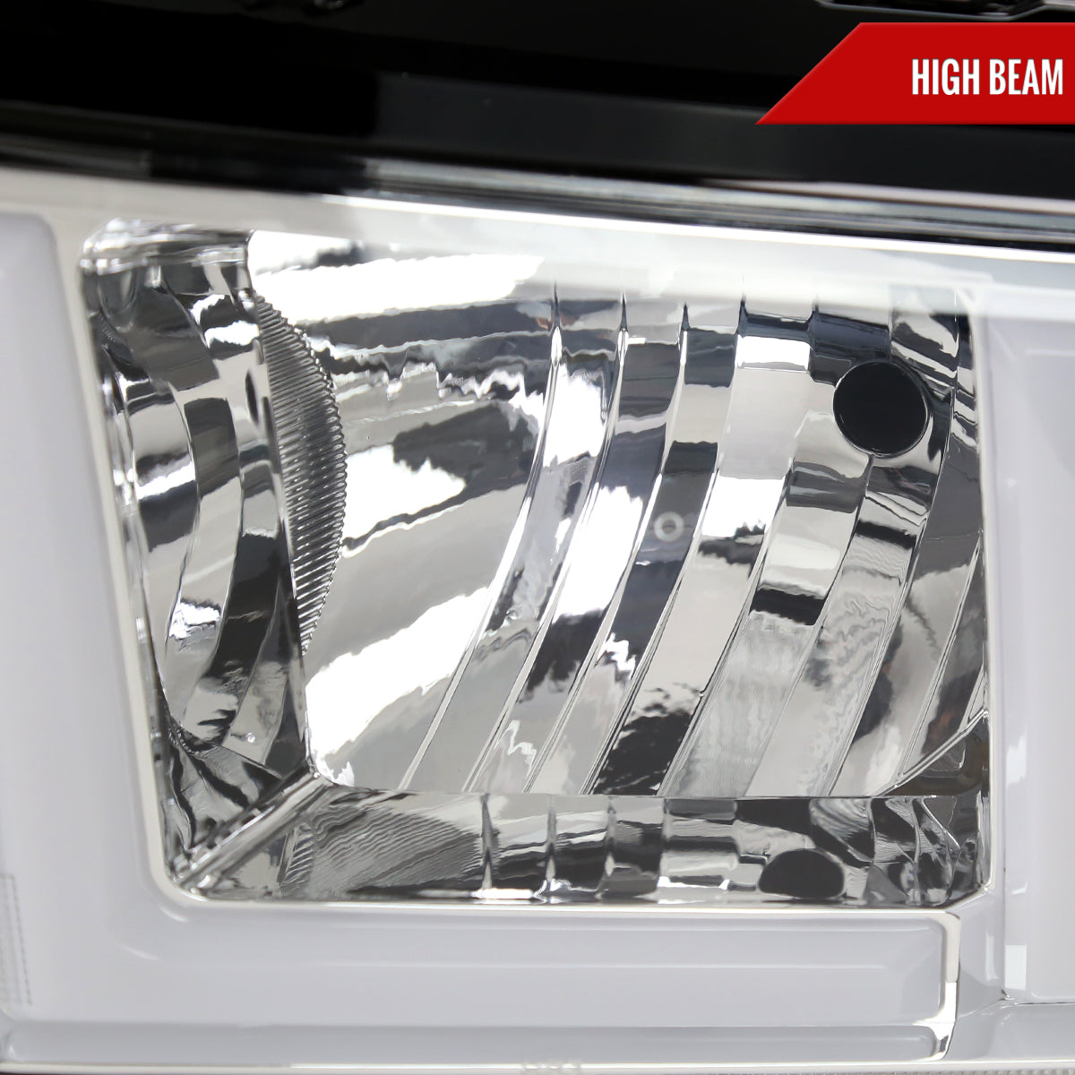 2019-2024 Dodge RAM 2500/3500/4500/5500 LED Bar Factory Style Headlights (Chrome Housing/Clear Lens)