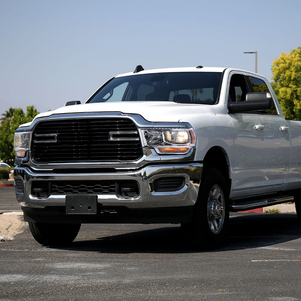 2019-2024 Dodge Ram 2500 3500 Factory Style Crystal Headlight - Driver Side Only (Chrome Housing / Clear Lens)