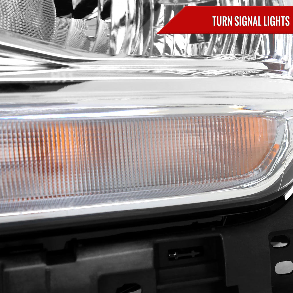 2019-2024 Dodge Ram 2500 3500 Factory Style Crystal Headlight - Driver Side Only (Chrome Housing / Clear Lens)