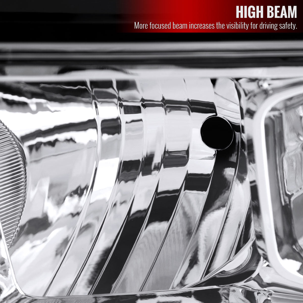 2019-2024 Dodge RAM 2500/3500/4500/5500 Factory Style Headlights (Chrome Housing/Clear Lens)