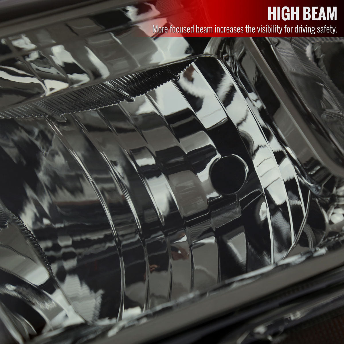 2019-2024 Dodge RAM 2500/3500/4500/5500 Factory Style Headlights (Chrome Housing/Smoked Lens)