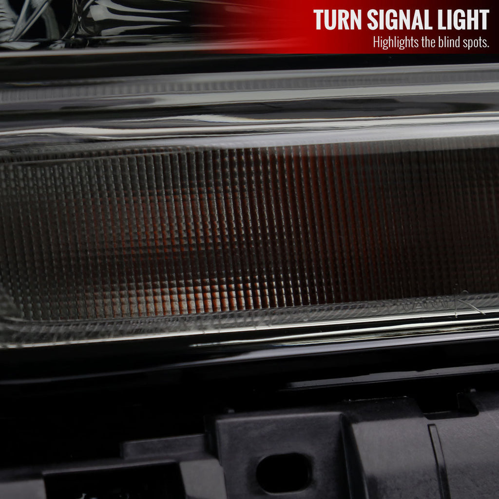 2019-2024 Dodge RAM 2500/3500/4500/5500 Factory Style Headlights (Chrome Housing/Smoked Lens)