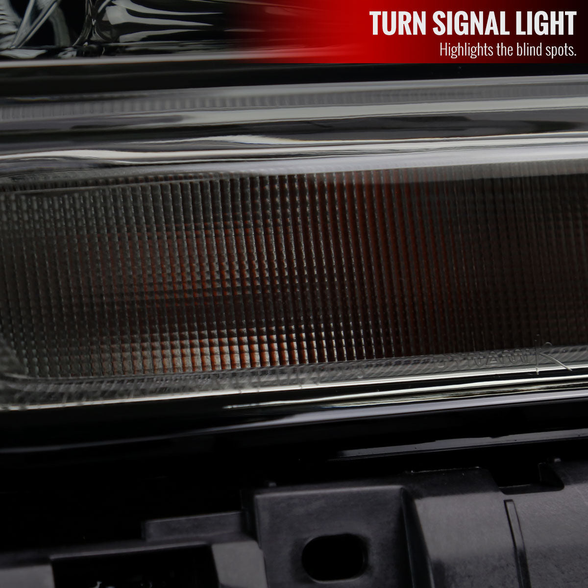 2019-2024 Dodge RAM 2500/3500/4500/5500 Factory Style Headlights (Chrome Housing/Smoked Lens)
