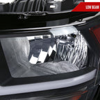 2019-2024 Dodge RAM 2500/3500/4500/5500 LED Bar Factory Style Headlights (Matte Black Housing/Clear Lens)