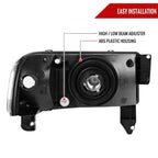 1994-2001 Dodge RAM 1500/ 1994-2002 RAM 2500 3500 Factory Style Headlights (Chrome Housing/Clear Lens)