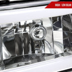 1994-2001 Dodge RAM 1500/ 1994-2002 RAM 2500/3500 Dual LED Bar Factory Style Headlights (Chrome Housing/Clear Lens)
