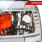 1994-2001 Dodge RAM 1500/ 1994-2002 RAM 2500/3500 Dual LED Bar Factory Style Headlights (Chrome Housing/Clear Lens)