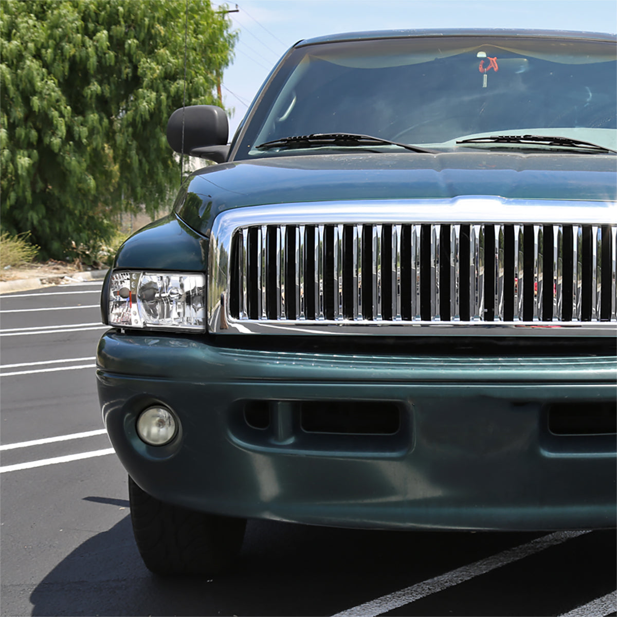 1994-2001 Dodge RAM 1500/ 1994-2002 Dodge RAM 2500 3500 Crystal Headlights (Chrome Housing/Clear Lens)