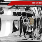 1994-2001 Dodge RAM 1500/ 1994-2002 Dodge RAM 2500 3500 Crystal Headlights (Chrome Housing/Clear Lens)