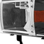 1994-2001 Dodge RAM 1500/ 1994-2002 Dodge RAM 2500 3500 Crystal Headlights (Chrome Housing/Clear Lens)