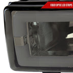 1994-2001 Dodge RAM 1500/ 1994-2002 RAM 2500/3500 Dual LED Bar Factory Style Headlights (Chrome Housing/Smoked Lens)