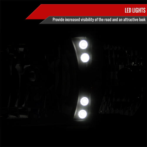 1994-2001 Dodge RAM 1500/ 1994-2002 RAM 2500 3500 Crystal Headlights (Chrome Housing/Smoked Lens)