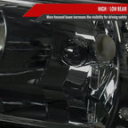 1994-2001 Dodge RAM 1500/ 1994-2002 RAM 2500 3500 Crystal Headlights (Chrome Housing/Smoked Lens)